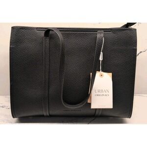 URBAN ORIGINALS Hello Tote vegan leather shoulder bag black Includes Dustbag NWT